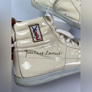 YSL patent leather hightops